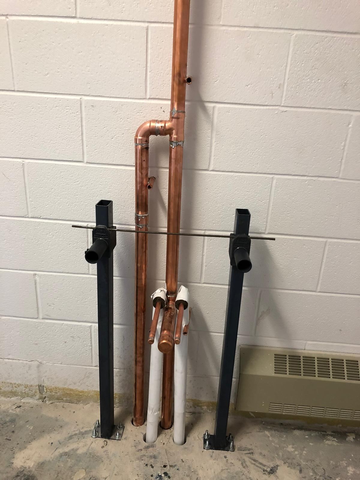 Mechanical room copper riser